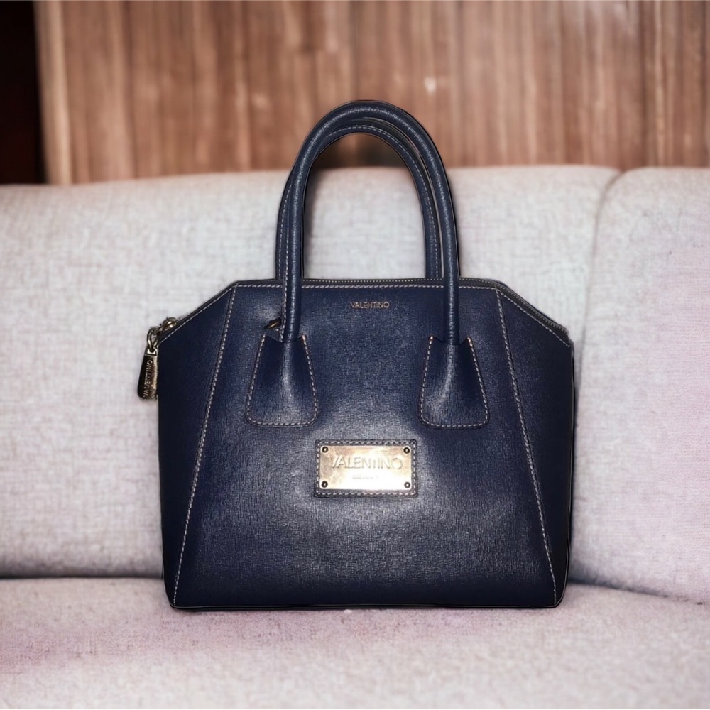 Mario Valentino Blue Satchel Bag